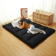 thumbnail image 5 of 3-Inch Queen Size Japanese Futon Mattress, Tri-Fold Floor Couch & Tatami Mat, Roll-Up Bed for Camping, Guest Room, Dorm, 5 of 7