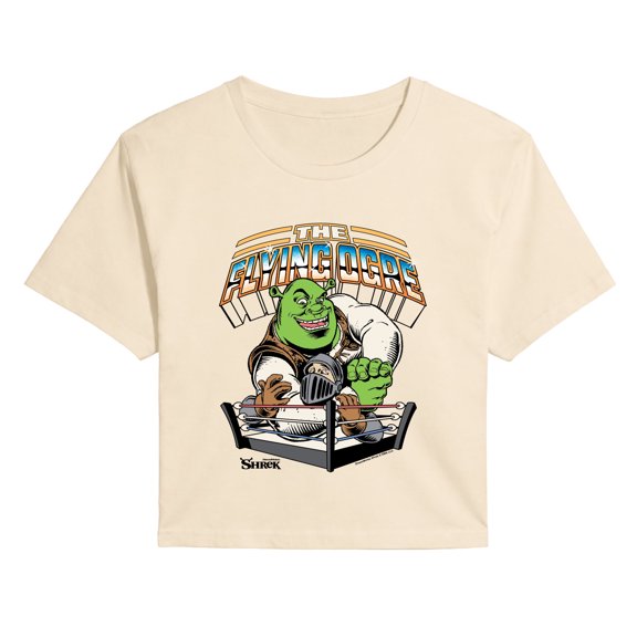 Shrek - Flying Ogre Cropped Graphic T-Shirt