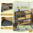 thumbnail image 6 of PawHut Tortoise Habitat Enclosure for Indoor W/ Shelf, Tray, Yellow, 6 of 9