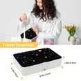 thumbnail image 5 of Constellation PU Leather Earring Holder with Removable Compartment, Portable Necklace Organizer, Travel Organizer, Jewelry Display, 5 of 6