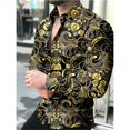 thumbnail image 1 of Camisas de moda de lujo para hombre, camisas casuales de un solo pecho, blusa de manga larga con relámpago nocturno, camisa hawaiana para hombre, talla grande 6XL, 1 of 6