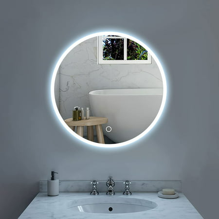 Round Led Bathroom Mirror For Wall L 32, Illuminated Mirror Bathroom Round