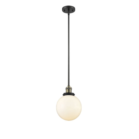 Innovations 1-LT Beacon 8" Mini Pendant - Black Antique Brass - 201S-BAB-G201-8