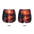 thumbnail image 3 of Salouo Sunset River Western Cowboy Print Women's 2 in 1 Running Shorts Double-Layer Shorts Athletic Workout Gym Yoga Shorts Running Shorts for Women-Medium, 3 of 7
