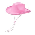 thumbnail image 2 of Sharplace Western Cowboy Durable Casual Wide Brim Trendy Lightweight Unisex Hat, Fabric, Pink, 2 of 9