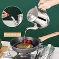 thumbnail image 3 of Metal Fat Separator Gravy Strainer Soup Grease Oil Separator Grease Oiler Filter Pot Oil Strainer Oil Separating Bowl Bacon Grease Container with Strainer, 3 of 7