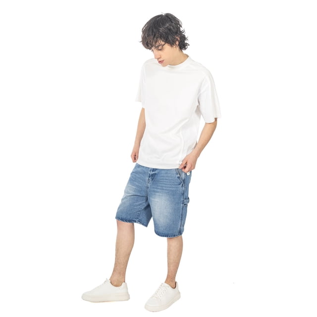 Bermuda Denim Skinny Para Hombre con Bastilla Doblada Quarry