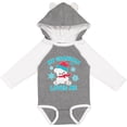 thumbnail image 3 of Inktastic Polar Bear My Grandma Loves Me in Santa Hat with Snowflakes Boys or Girls Long Sleeve Baby Bodysuit, 3 of 5