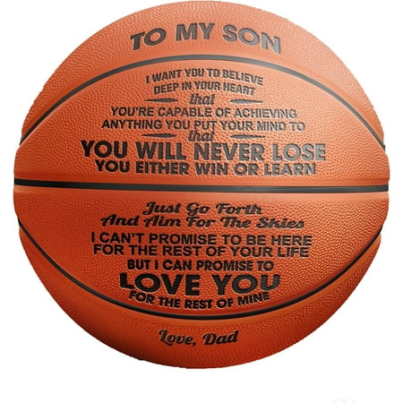 Engraved Basketball for Your Son Grandson - You Will Never Lose - Gift ...