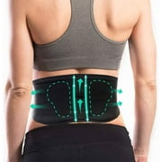 AllyFlex Sports Lightweight Back Brace Under Clothes Breathable Honeycomb Mesh & Dual Lumbar Pads for Lower Back Pain Relief, Adjustable Straps for Optimal Lower Back Support - XL/XXL