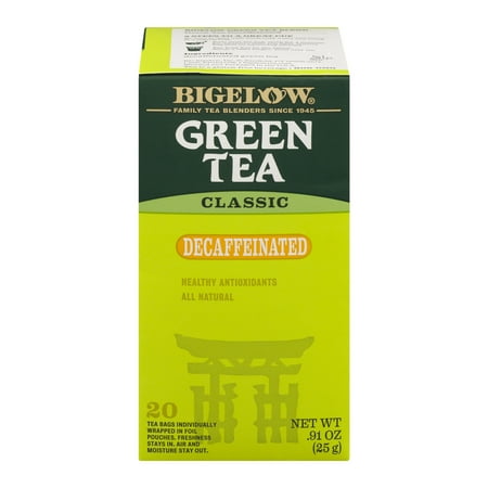 - (3 Boxes) Bigelow® Green Tea Classic Decaffeinated Tea Bags .91 oz. Box