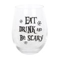 thumbnail image 1 of Something Different - Copa de Vino sin Tallo Eat, Drink & Be Scary (Negro, Transparente), 1 of 2