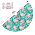 thumbnail image 2 of KLL 30" Christmas Tree Skirt Pig And Flower Xmas Tree Skirts Mat for New Year Xmas Holiday Party Indoor Outdoor Home Decoration, 2 of 5