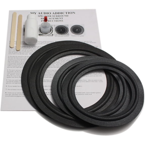 Speaker Foam Surround Repair Kit for JBL MR38 8" Woofers and 6.5" Midrange