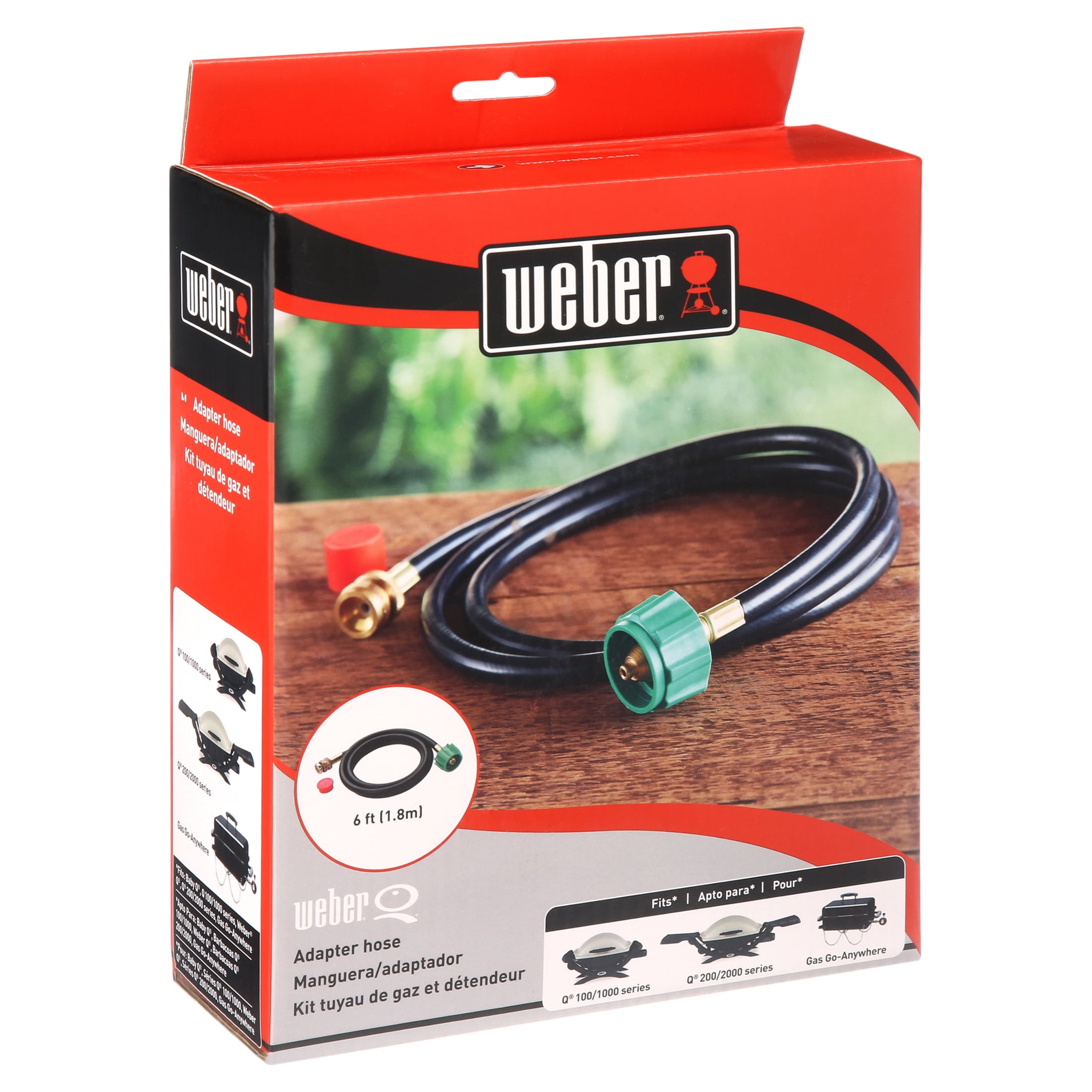 onlyfire 6-feet Adapter Hose Connection Kit Replacement Parts for Weber Q-Series and Gas Go-Anywhere Grills 