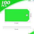 thumbnail image 3 of 4 3/4In X 2 3/8In Neon Shipping Tags Blank Heavy Duty Hang Tags with Reinforced Holes Writable Luggage, 3 of 7