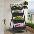 thumbnail image 7 of Vertical Garden Planter 4 Tier Raised Garden Bed Outdoor Standing Garden Planter Box with Removable Tray for Patio Balcony Porch, 7 of 7
