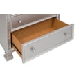 thumbnail image 5 of Contemporary Silver Finish Bedroom 5pc Set California King Bed Button-Tufted Headboard Nightstand Dresser Chest Mirror, 5 of 7