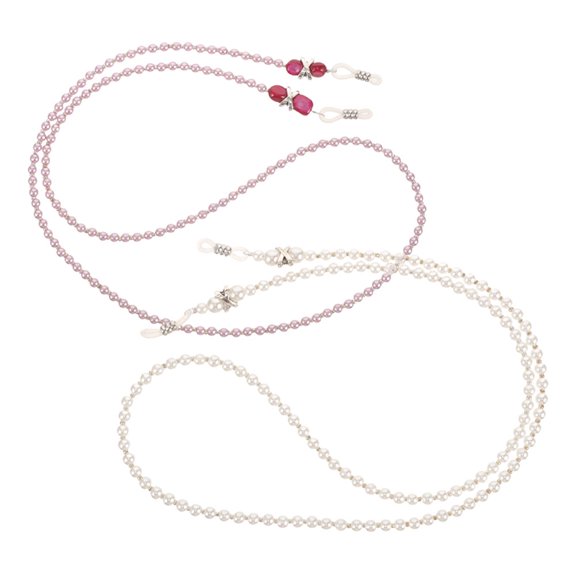 ETEREAUTY 2-Pack Eyeglass Chains with Colorful Beads, Lightweight and Stylish Accessories for Sunglasses and Reading Glasses