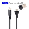 thumbnail image 2 of Double-head Type-c Data Cable USB Charger Cord 2 in 1 Charging Cable Fast Charging USB to Type-C 60W Charge Portable USB Cable, 2 of 7