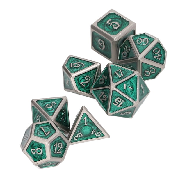 Juego de Dados Poliédricos Rol (7 Piezas) Marmoleado con Letra Gótica Juego de Dados Poliédricos Rol (7 Piezas) Marmoleado con Letra Gótica
