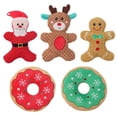 thumbnail image 3 of Pet Dog Plush Noise Chewing Toy Santa Elk Gingerbread Man Donut Cat Dog Christmas Cartoon Cute Animal Puzzle Safety Playing Doll (05,S), 3 of 7