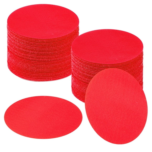Alfombra Circles IKAYAS, 60 unidades, 10 cm, con puntos rojos