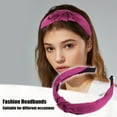 thumbnail image 3 of Unique Bargains Satin Knot Headband Hairband for Women 1.2 Inch Wide 1 Pcs Rose Red, 3 of 7