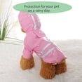 thumbnail image 1 of Impermeable para Perros Resistente al Agua Ropa para Mascotas Chaqueta de Lluvia con Capucha Poncho Exterior con Franja Reflectante, Rosa XL, 1 of 7