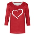 thumbnail image 3 of RXMEKW Haut à Manches 3/4, T-Shirt Ample à Manches Trois-Quarts et Col Rond Imprimé pour Femmes, 3 of 5