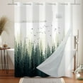 thumbnail image 6 of MIZHONA Green Shower Curtain with Snap in Liner,Nature Forest Fabric Bathroom Curtain,71"× 86", 6 of 6