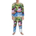 thumbnail image 3 of Uemuo Alligator Donut Pool Float Pattern 2-Piece Loungewear Set - Men’s Soft Sleepwear, Cozy Winter PJs, Comfy Sleep Set-Large, 3 of 7