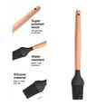 thumbnail image 3 of Juego de 2 utensilios de cocina de silicona para encimera, utensilios de cocina de madera, 3 of 5