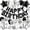 black, variant on Black and Silver Birthday Decorations, 3D Foil Black Happy Birthday Balloons Banner with Star Balloons, Confetti Balloon, Hanging Swirls, for Boys Girls Men Women Party Decorations