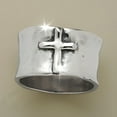 thumbnail image 3 of Guodhu Retro Vintage Silver Wide Band Rings for Women/Men Cross Thumb Finger Ring for Women, 3 of 9