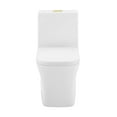 thumbnail image 2 of Concorde One Piece Square Toilet Dual Flush, Brushed Gold Hardware 1.1/1.6 gpf, 2 of 11