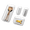 Lt. Grey, variant on madesmart 4-Piece Clear Bin Pack, Clear Soft Grip Collection, Soft-grip Lining, Non-slip Feet, BPA-free, Clear/Grey
