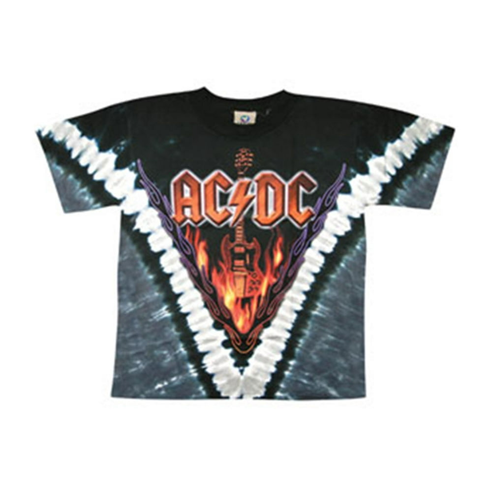 ACDC - AC/DC Men's Hell's Bells Tie Dye T-shirt Multi - Walmart.com ...