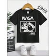 thumbnail image 1 of Young Boy Short Sleeve Astronaut Frame Alien Space Journey Summer Casual Cool T-Shirt, 1 of 4