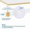 thumbnail image 3 of 30 Pack White Round Clothing Size Closet Rack Dividers Hangers with 1Marker (Outer 3.5Inch, Inner 1, 3 of 4