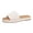 White, variant on Slides Sandals for Women Breathbale Woven Slip On Flat Slippers Low Platform Open Toe Comfortable Summer Beach Sandal White Size 7.5