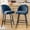 Navy Blue, variant on CDCASA Swivel Counter Height Bar Stools Set of 2, 27" Seat Height Modern Barstools with Back and Metal Legs, Chenille Upholstered Kitchen Island Chairs, Beige