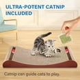 thumbnail image 2 of Pefilos 30" Cat Scratcher Cardboard Bed Bone Cat Scratching Pads Corrugated Cat Scratch with Bell Ball Toy, Brown, 2 of 8