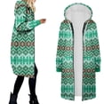 thumbnail image 2 of Sudaderas con capucha con cremallera y bolsillos florales informales para mujer, sudadera tipo túnica, chaqueta con capucha larga, sudaderas con capucha largas, abrigos Fridja po779, 2 of 6