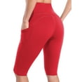 thumbnail image 1 of Womens High Waist Biker Shorts with Pockets Workout Running Short, 1 of 4
