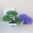 thumbnail image 4 of Girlsshop Artificial Flower Plastic Plant Mini Bonsai Welcoming Pine Home Wedding Decor,Pink, 4 of 9