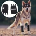 thumbnail image 5 of Un par de patas de perro envueltas en soporte de compresión para las patas delanteras con tira de metal y cinta reflectora de seguridad HJ13 Protector de pies negro reflectante, 5 of 5