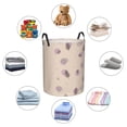 thumbnail image 2 of DouZhe Waterproof Collapsible Large Laundry Baskets, Boho Style Purple Acorns Prints Circular Hamper with Handles, 2 of 7