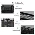 thumbnail image 6 of Creative Pen Storage Box Hollow Nine Grids Wrought Iron Basket Drawer Organizer Round Desktop, 6 of 8