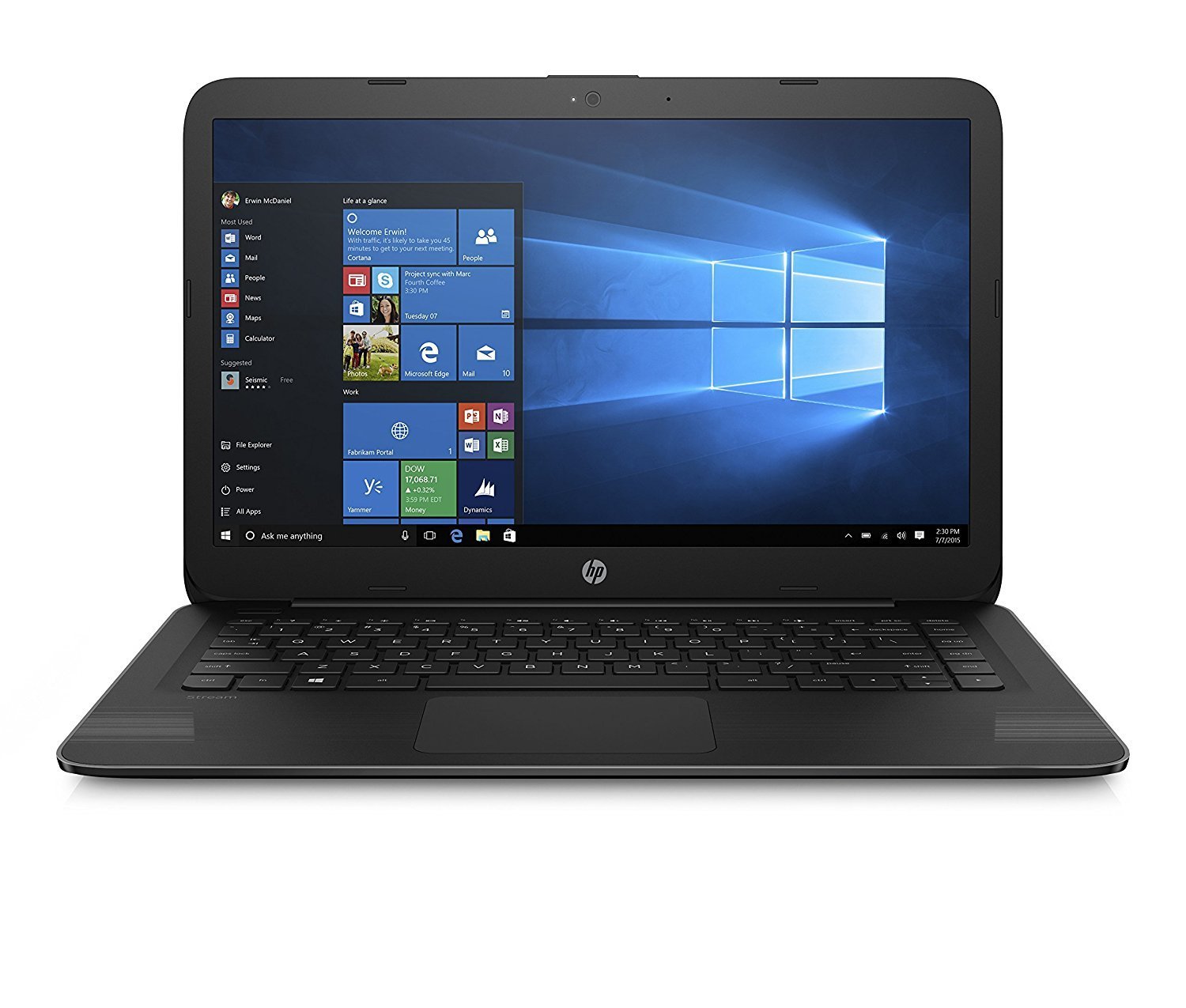 NEW - New HP Stream 14-ax040wm 14" Laptop Intel N3060 1.6GHz 4GB 32GB eMMc Windows 10 - Walmart 